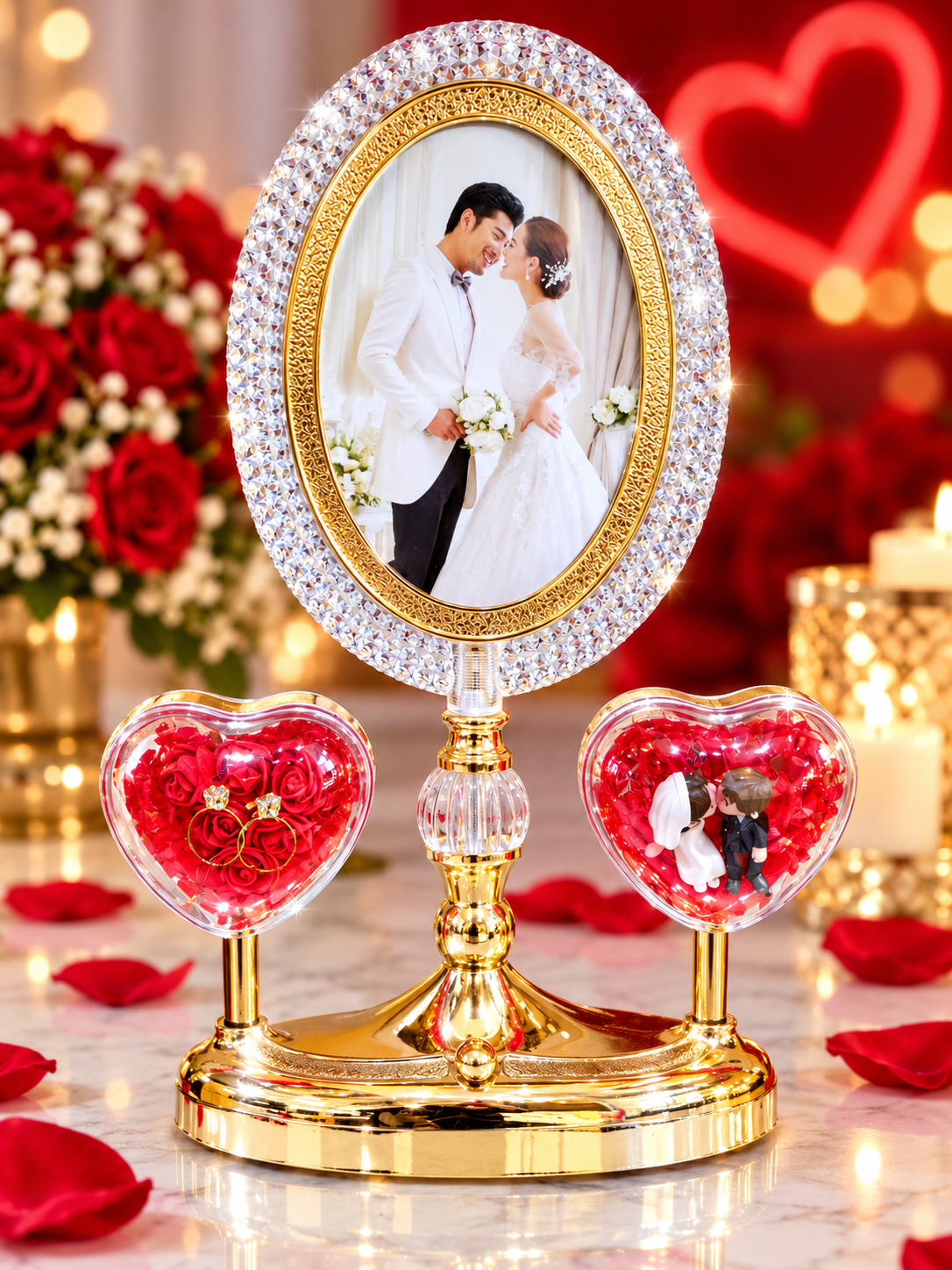 PRIMIUM LIGHT FRAME WITH SHOWPIECE AND COULLE RING MK451