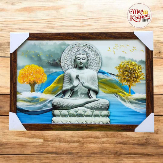 WHITE BUDDHA HOME DECOR WALL FRAME 1025 D16