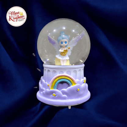 GLASS SHOWPIECE WITH CUTE DOLL IN IT L4