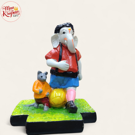 Lord Ganesha Idol Playing Football W339