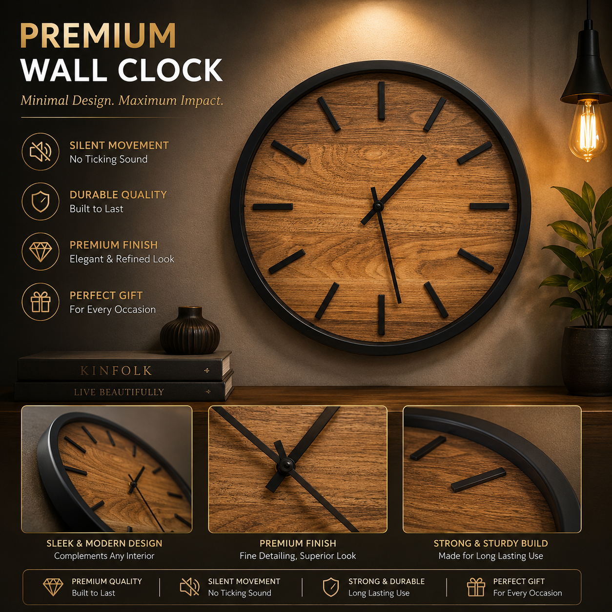 ELEGENT UNIQE WALL CLOCK MK84