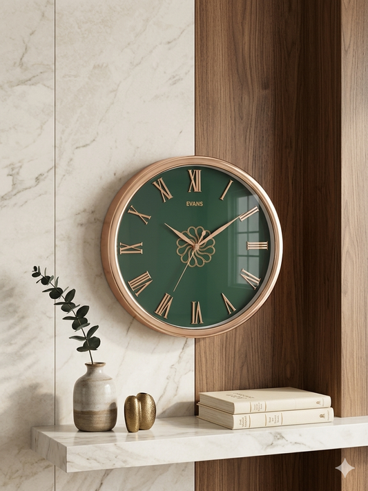 GREEN COLOUR EVANS ORIGNAL PRIMIUM WALL CLOCK MK57