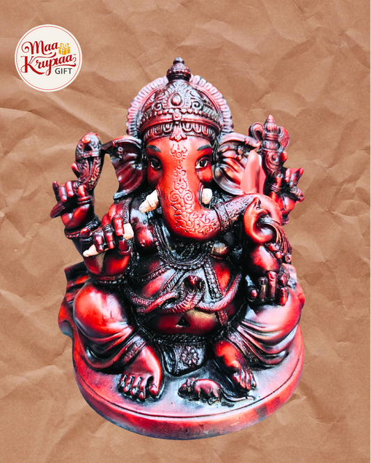 Brown finished Primium Ganesh ji showpiece Mk056