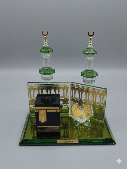 BIG SIZE KAABA GLASS HIGH PRIMIUM FINISHING SHOWPIECE WITH PRIMIUM BOX MK205